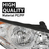 G-PLUS Headlights Assembly,Compatible with Hyundai Elantra 2007-2010 Bumper Headlamps w/o Bulb,Left & Right faros delanteros Clear Lens Chrome Housing Amber Reflector