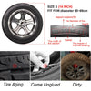 G-PLUS 14" Spare Tire Cover Wheel Protectors Weatherproof Vinyl Leather Compatible with Honda CR-V CRV (Tire Diameter 23"-27") Black