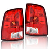 G-PLUS Tail Lights Assembly w/o Bulbs Compatible with Dodge Ram 1500 2009-2018, Fit Dodge Ram 2500 3500 2010-2018, Left & Right Rear Brake Lamps, Red Lens, 55277415AF