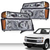 G-PLUS Headlights Assembly Fit Chevy Colorado/GMC Canyon 2004-2012,Fit Isuzu i-280 i-350 2006/Isuzu i-290 i-370 2007 2008 Headlamps Smoky Lens Chrome Housing Amber Reflector,faros delanteros