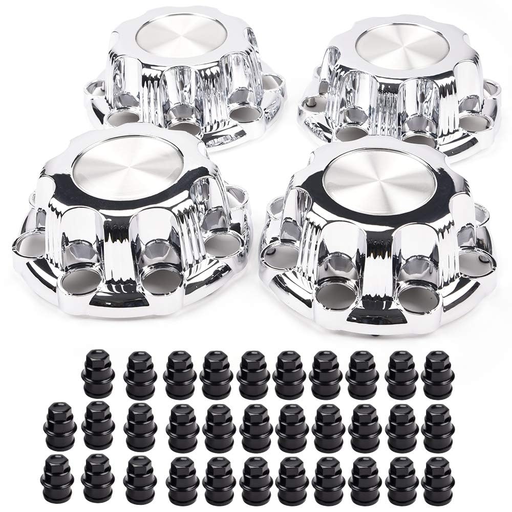G-PLUS Wheel Center Caps 8 Lugs Best for 16'' Van & Truck Rim Wheels - Fit Chevy Silverado/GMC Sierra 2500 1999-2008, Sierra 1500 2001-2007, Suburban/Yukon 2500 2000-2008