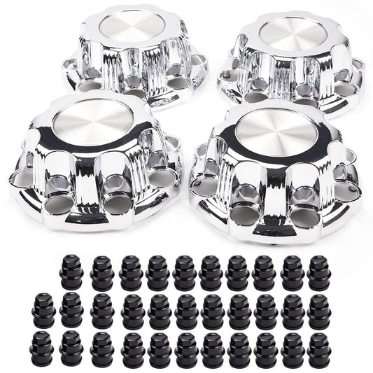 G-PLUS Wheel Center Caps 8 Lugs Best for 16'' Van & Truck Rim Wheels - Fit Chevy Silverado/GMC Sierra 2500 1999-2008, Sierra 1500 2001-2007, Suburban/Yukon 2500 2000-2008