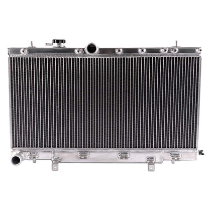 Aluminum Racing Cooling Radiator Stop Leak Compatible for Subaru Impreza GDA/GDB WRX STI Vers 7~9 2002 2003 2004 2005 2006 2007 Silver