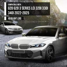 G-PLUS Headlight Lens Cover for BMW 3 Series G20 G21 2023-2024 Clear Front View