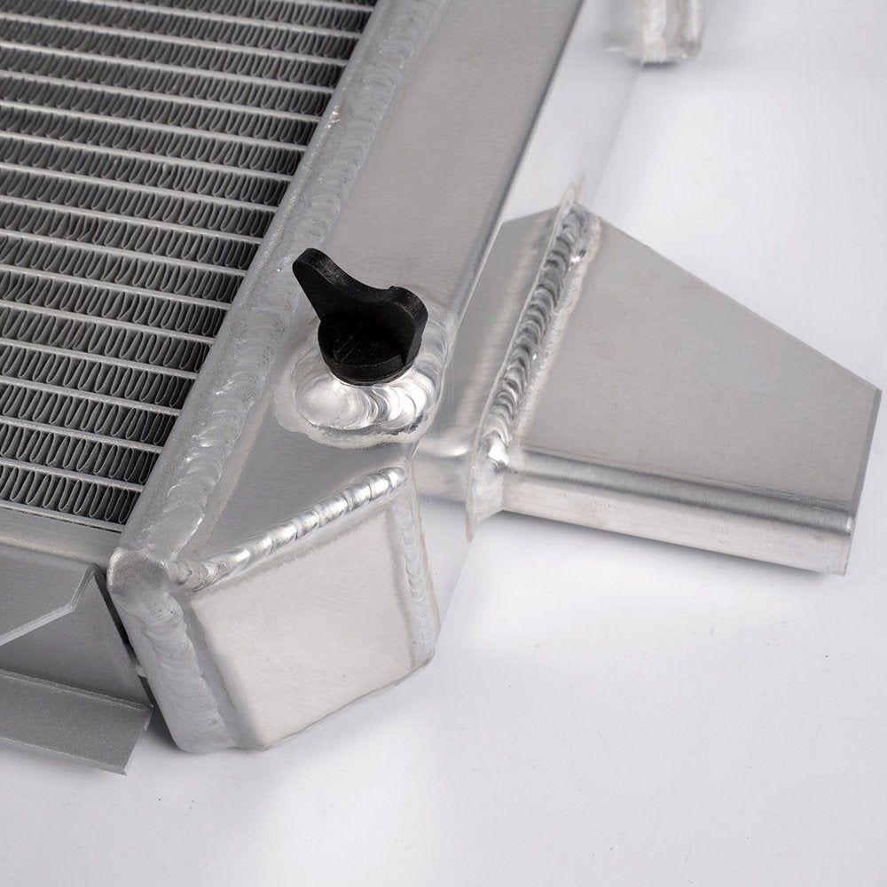Aluminum Racing Performance Radiator Stop Leak Compatible For FORD F150/F250/BRONCO 5.0L/5.8L/7.5L V8 1985-1996