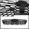 G-PLUS Front Upper Grille Black W/Chrome Trim Compatible with Subaru Outback 2020-2022 J1010AN010