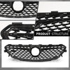 G-PLUS Front Bumper Grille With Chrome Trim Compatible with Buick Regal Sportback 2018-2020 Black