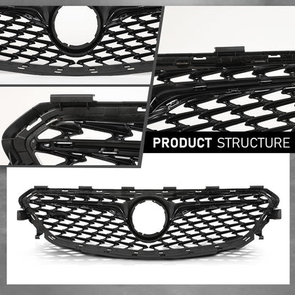 G-PLUS Front Bumper Grille With Chrome Trim Compatible with Buick Regal Sportback 2018-2020 Black