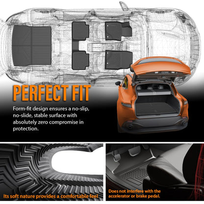 G-PLUS TPE Floor Mats Fit Mazda CX-50 2023-2026(Not Fit Hybrid & CX-5 CX5) 1st & 2nd Row Truck Accessories Cargo Liners All Weather Protection Black 4PCS Alfombras para Carro