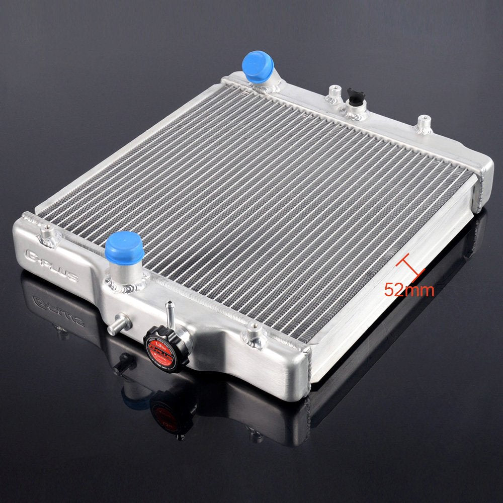 3 Row 52MM Full Aluminum Radiator Racing Radiator Stop Leak Compatible for Honda Civic EK EG B18C B16A DOHC in/Out 32MM 1992-2000