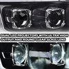 G-PLUS Left & Right Side Headlights Assembly & Tail lights Compatible with Ford F150 2009 2010 2011 2012 2013 2014 (Clear Lens Black Housing Amber Reflector Headlights + Tail lights)