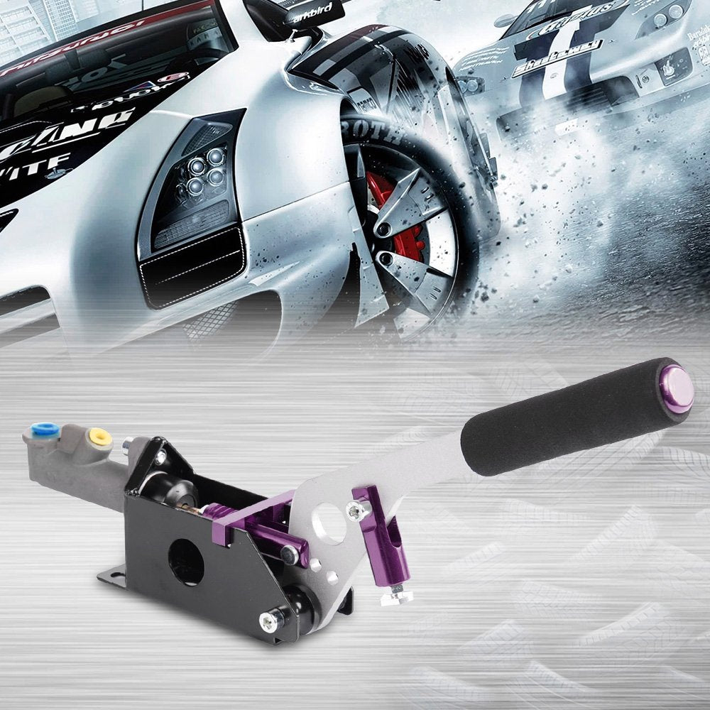 Universal Hydraulic Handbrake Drift E-Brake Racing Hand Brake Lever Purple Metal