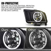 G-PLUS LED Headlights Assembly Compatible with Ford Mustang 2005-2009 7R3Z13008D, 7R3Z13008C Bumper Headlamps Left & Right Clear Lens Black Housing Amber Reflector faros delanteros