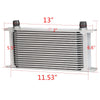 AN10-10AN 19 Row Engine Oil Cooler (silver, 19 Row English-style B)