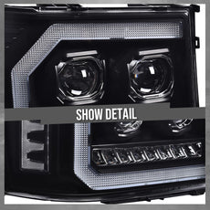 G-PLUS LED Tube Projector Headlights for GMC Sierra 1500 2500HD 3500HD 2007-2014 Clear Black Product Features