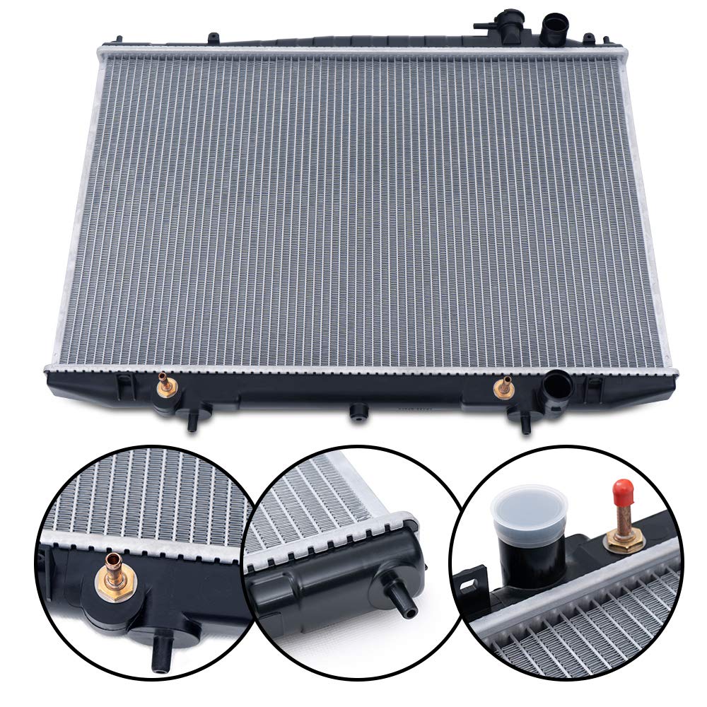 Compatible For Nissan Frontier 1998-2004 / Compatible For Nissan Xterra 2.4L L4 / 3.3L V6 Aluminum Cooling Radiator Replacement