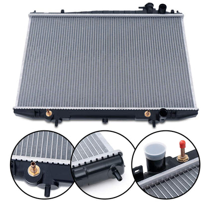 Compatible For Nissan Frontier 1998-2004 / Compatible For Nissan Xterra 2.4L L4 / 3.3L V6 Aluminum Cooling Radiator Replacement
