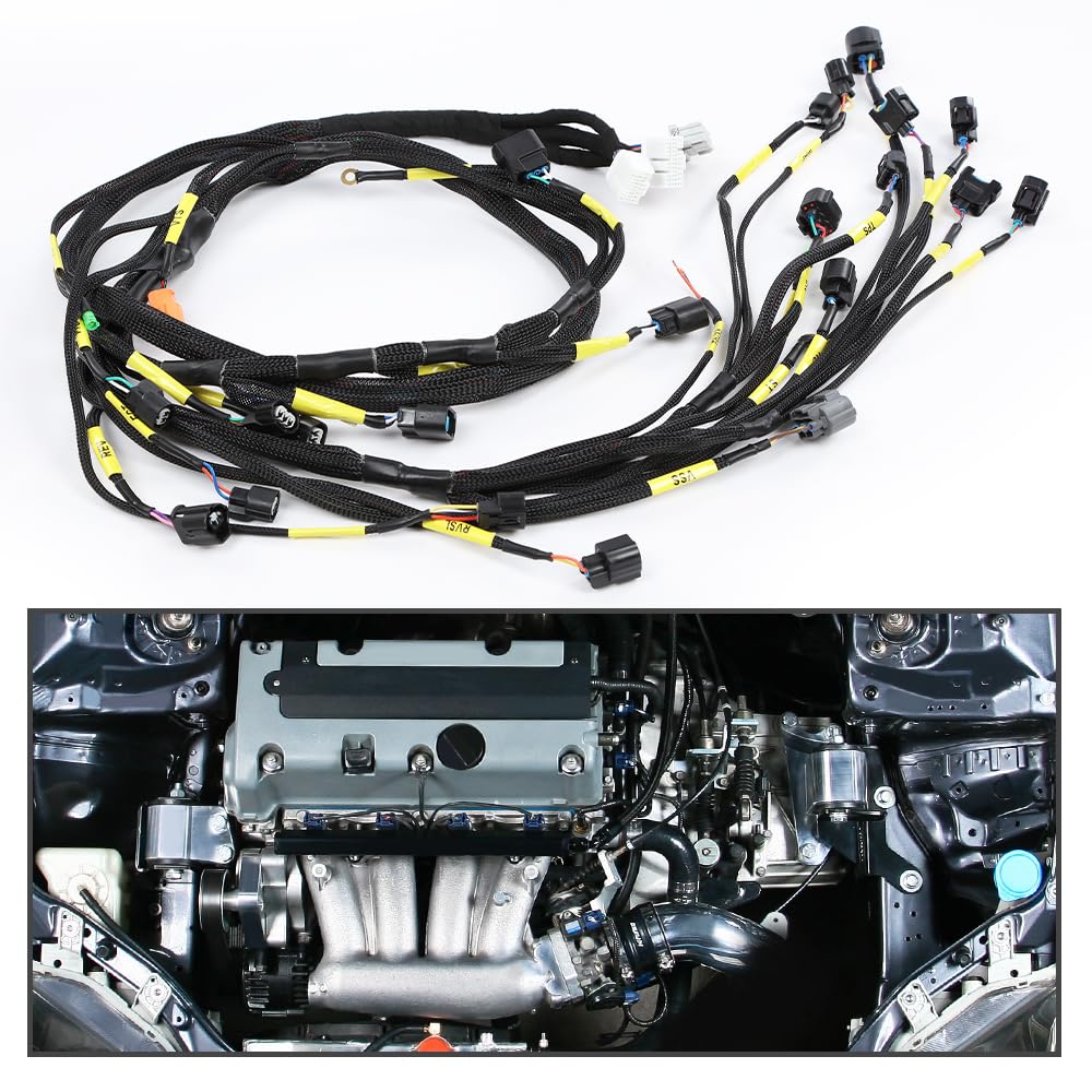 G-PLUS K-Series Tucked Engine Harness Compatible with Honda Civic 1988-2000 /Honda CRX 1988,1990-1991/Acura Integra 1992-2001/Acura RSX 2002-2006