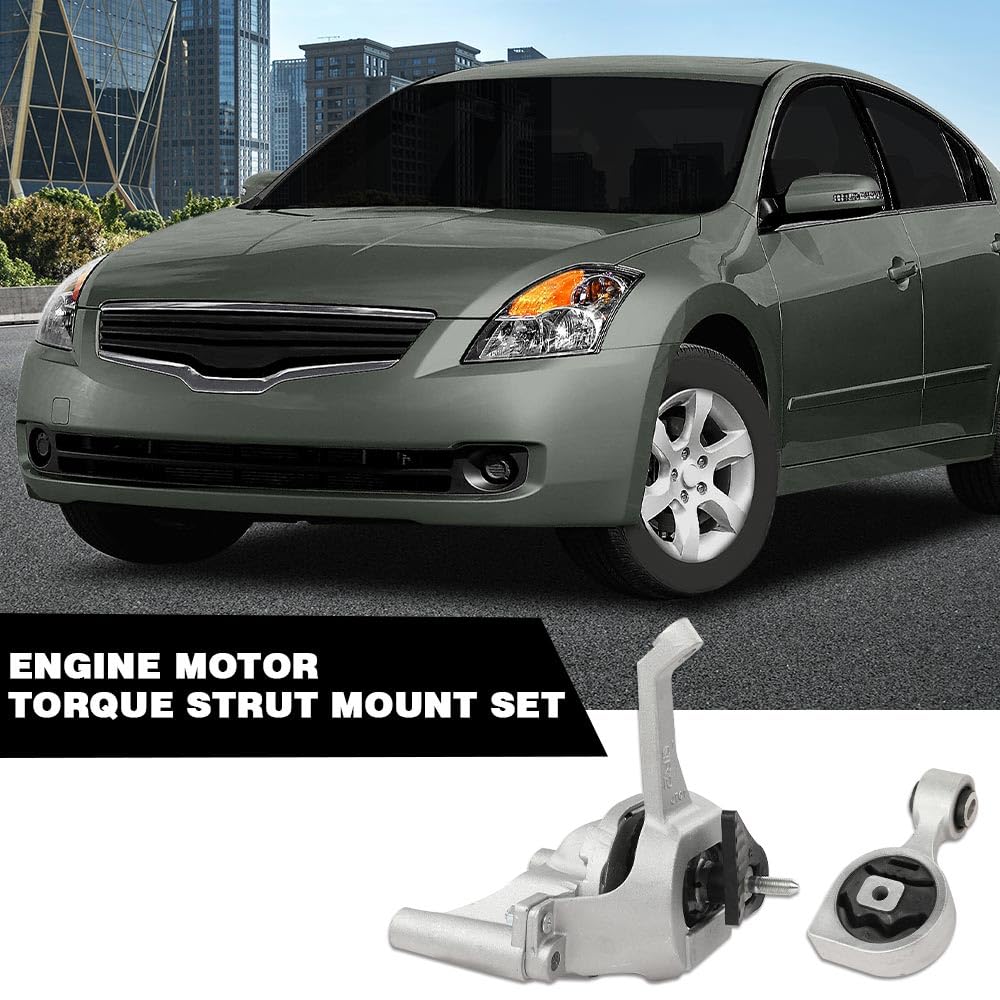 G-PLUS Engine Motor Mount and Torque Strut Mount Set Compatible with Nissan Altima 2.5L 2007-2013 11350-9N00A 11350-JA00A 2 PCS