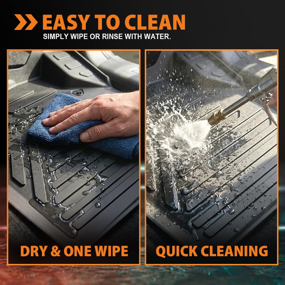 G-PLUS TPE Front Floor Mat Pad Liner Fit Can-Am Defender MAX HD7 HD8 HD9 HD10 2016-2025 1st Row Truck Accessories Cargo Liners All Weather Protection 4PCS Black Alfombras para Carro