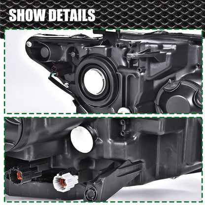 G-PLUS One Right Passenger Side Headlight Compatible with Nissan Versa 2015-2019 Headlamp Halogen Clear Lens Chrome Housing Amber ReflectorBumper Headlamps,faros delanteros