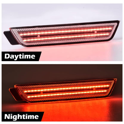 G-PLUS Rear Fender LED Side Marker Light Lamp Pair Clear Lens Fit Chevy Camaro LS | LT | SS | Z/28 | ZL1 2010 2011 2012 2013 2014 2015