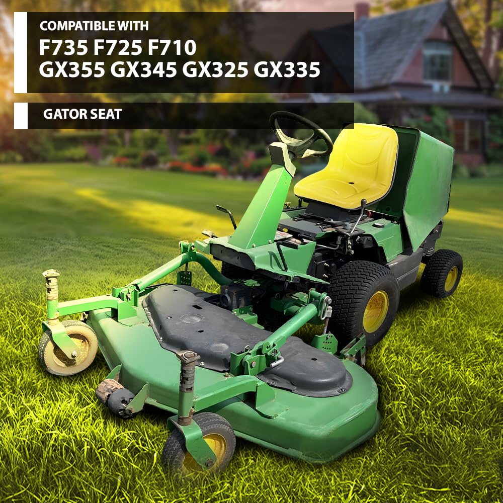G-PLUS Gator Seat Compatible with John Deere F735 F725 F710 GX355 GX345 GX325 GX335 +,VG11696, AM121752, AM129969 Yellow