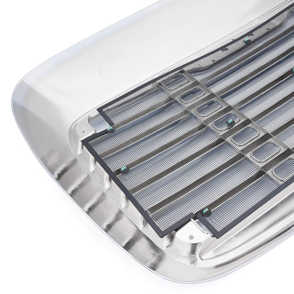 Compatible For Freightliner Columbia 2000-2008 Chrome Triple Plated Front Hood Radiator Grill Grille With Bug Screen Replaces A1715251002 A1715251003