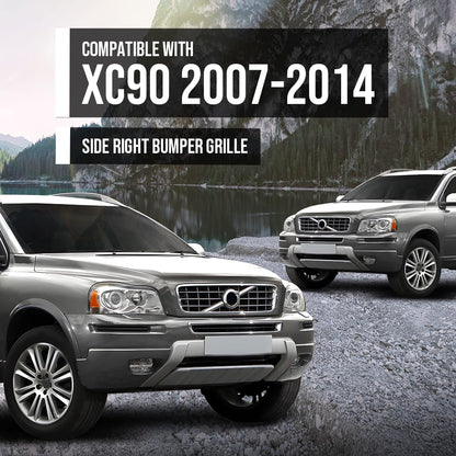 G-PLUS Bumper Face Bar Grilles Front Passenger Right Side Compatible with Volvo XC90 3.2 2007-2014 Fit Volvo XC90 V8 2007-2011 / V8 Sport 2007-2008 30678954, VO1039107 Black