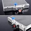 G-PLUS 3 Row 52mm Aluminum Cooling Racing Radiator Stop Leak Compatible with Honda Civic 1992-2000 EK EG D15 D16 in/Out 28mm