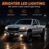 G-PLUS Bumper Fog Lights Compatible With 2003-2006 GMC Sierra 1500 2500 3500 Pickup Clear Driving Fog Lamps W/o Wiring Kit Left+Right Side