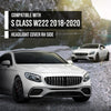 G-PLUS Headlight Lens Cover Compatible with Benz S-Class W222 S560 S450 S63 AMG 2018-2020 Right Side Front Headlamp Lens Cover Clear
