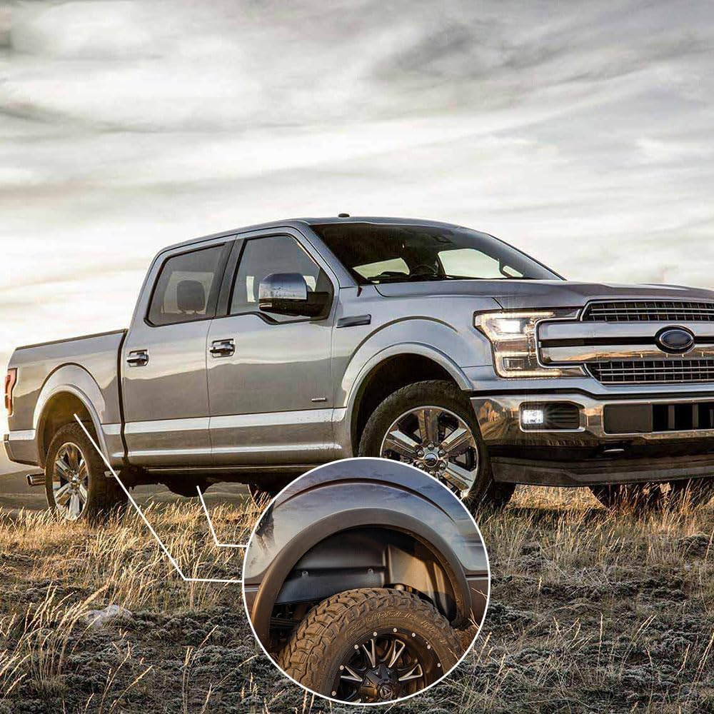 G-PLUS 2PCS Rear Wheel Well Liner Guards Compatible with Ford F150 2015 2016 2017 2018, Not Fit Raptor, Wheel Well Guards Fenders