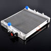 G-PLUS 3 Row 52mm Aluminum Cooling Racing Radiator Stop Leak Compatible with Honda Civic 1992-2000 EK EG D15 D16 in/Out 28mm