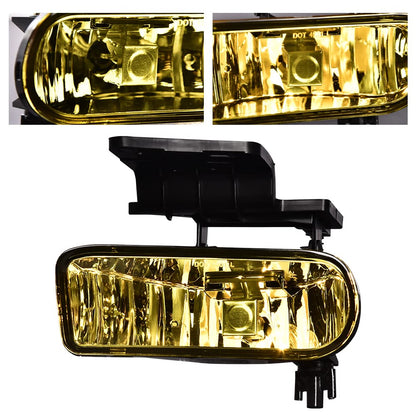 G-PLUS Fog Lights Lamp Left Right Compatible With 1999-2002 Chevy Silverado 1500/2500/Fit 2001 2002 Chevy Silverado 3500/Fit 2000-2006 Tahoe Suburban faros antiniebla(Yellow)
