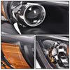 G-PLUS One Right Passenger Side Headlight Compatible with Honda Accord 2013 2014 2015 Headlamp Halogen Clear Lens Black Housing Amber ReflectorBumper Headlamps,faros delanteros