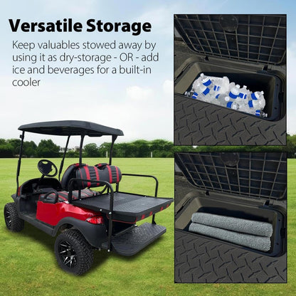 G-PLUS Storage Cooler & Storage Box Insert Fit Rear Seat Kits Except Club Car Ds Models Black