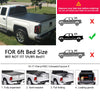 G-PLUS T3 Lock Tri-Fold 6Ft Truck Tonneau Cover Replacement for 2015-2020 Chevy Colorado/GMC Canyon,Short Bed 6' Black