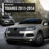 G-PLUS Front Fog Lamp Light with Halogen Bulbs Compatible with VW Touareg 2011-2014 7P6941699, 7P6941700 Black