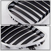 Left & Right Front Bumper Kidney Grilles Hood Grill Replacement For BMW E60 E61 5 Series M5 2003 2004 2005 2006 2007 2008 2009 2010 Silver