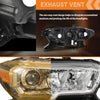 G-PLUS Headlight Assembly Left and Right Side w/o LED Daytime Running Light Compatible with Toyota Tacoma SR Crew Cab/Extend Cab Pickup 2019-2023 2PCS White