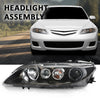 G-PLUS Headlight Headlamp Left Side Compatible with 2006-2007 Mazda 6 Mazdaspeed,Fit 2006-2008 Mazda 6 (submodel: i, S,GS, GT)