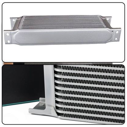 G-PLUS 13 Row 10AN-an10 Universal Aluminum Engine Transmission Oil Cooler Black