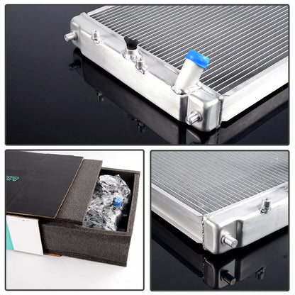 2 ROW 42MM Full Aluminum Racing Radiator Stop Leak Replacement For HONDA CIVIC EG EK DEL SOL INTEGRA B18C/B16A DOHC 1992-2000 32MM IN/OUT