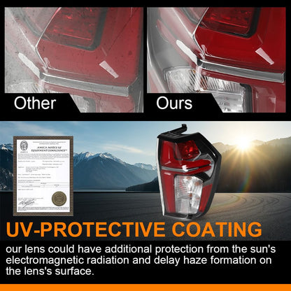 G-PLUS Tail Light Assembly Compatible with 2021-2023 Chevy Suburban/Tahoe,Right Passenger Rear Brake Lamp Luces Traseras 84849417, GM2801322 Clear & Red
