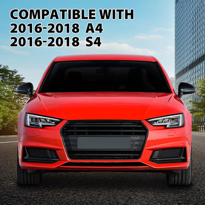 G-PLUS Front Bumper Fog Light Lamp Cover Grille Driver and Passenger Side Compatible with Audi A5 S-Line / S5 B8 RS5 2008-2012,NOT fit A5 Standard Bumper 8T0807682D 8T0807681B Honeycomb Style