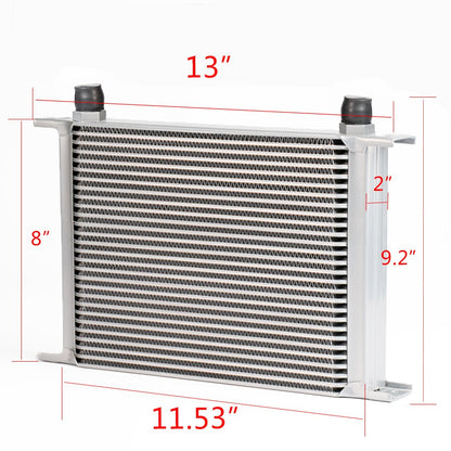 G-PLUS 28 Row AN10-10AN Universal Racing Aluminum Engine Transmission Oil Cooler