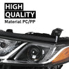 G-PLUS Projector Headlight w/Bulb Compatible with Toyota Camry LE SE 2018-2022 Left Driver Clear Lens Black Housing Amber ReflectorBumper Headlamps,faros delanteros