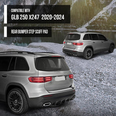 G-PLUS Rear Bumper Step Pad for Benz GLB250 2020-2024 Silver Front View