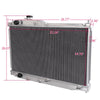 2 Row Aluminum Racing Radiator Stop Leak Compatible For Honda S2000 2.0L/2.2L 2000-2005 MANUAL